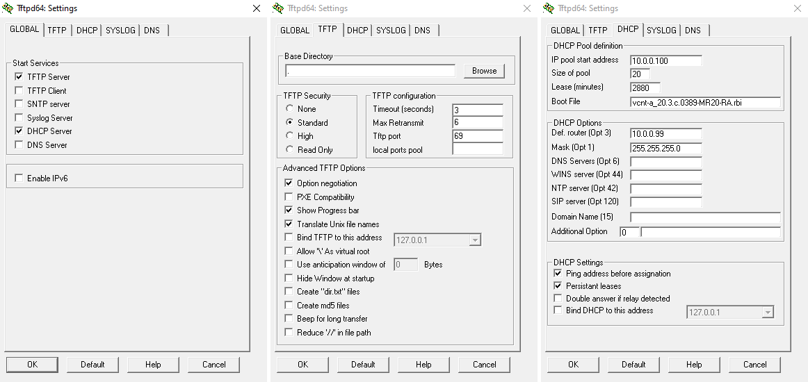 tftpGlobalConfig