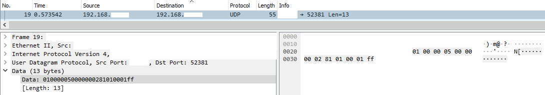 VISCA over IP Packet